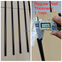 Balustres en fer creux ronds et droits durables de 5/8 po pour rampe d'escalier intérieure