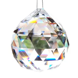 Piezas de candelabro <span class=keywords><strong>colgante</strong></span> de 15mm a 100mm, <span class=keywords><strong>colgante</strong></span> transparente, <span class=keywords><strong>bola</strong></span> de <span class=keywords><strong>cristal</strong></span> <span class=keywords><strong>feng</strong></span> <span class=keywords><strong>shui</strong></span> facetada - Product Image 1