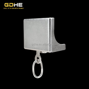 Rail de rideau en métal de haute qualité, rail de rideau mural/plafond, rail simple, rail de rideau blanc avec <span class=keywords><strong>barre</strong></span> en <span class=keywords><strong>PVC</strong></span> intégrée - Product Image 4