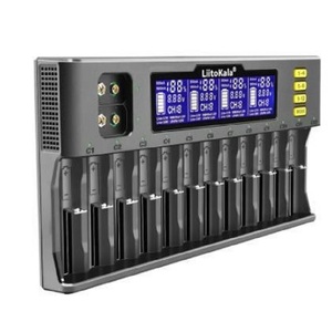LiitoKala Lii-S12 เครื่องชาร์จแบตเตอรี่ LCD 12 ช่องสำหรับ Li-Ion LiFePO4 Ni-MH Ni-Cd 9V 21700 20700 <span class=keywords><strong>26650</strong></span> 18650 16340 18350 RCR123 18700 - Product Image 6
