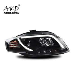 AKD 자동차 스타일링 아우디 A4 헤드 라이트 2005-2008 e93 B7 LED 헤드 라이트 DRL Hid 헤드 램프 천사 눈 Bi 크세논 빔 액세서리