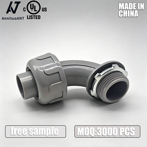 Raccord de Conduite Électrique Flexible en Nylon PVC de 1 Pouce NPT, Connecteur Liquide Étanche Non Métallique Robuste à 90 Degrés - Product Image 1