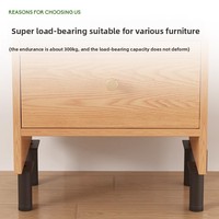 ZERUN Heavy Duty Fer Meubles Jambes Droite Grain Métal Épaissi Canapé Jambe Lit Accessoires Moderne Décoratif Hôtel Armoire