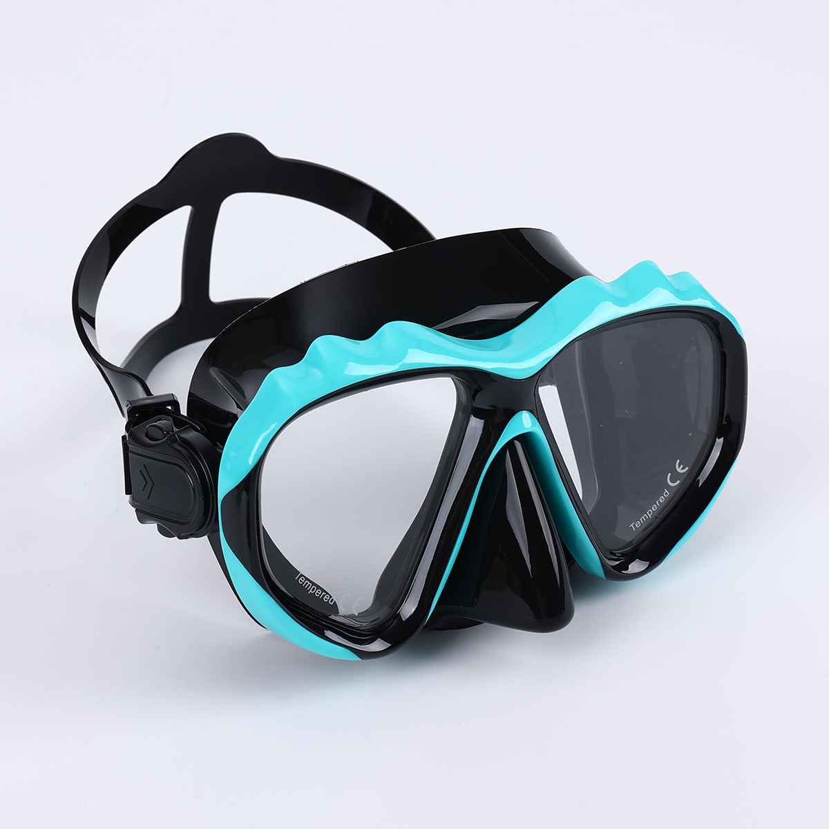 M2505 Máscara de buceo para adultos (negro/verde)