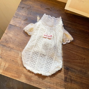 Chemise de base <span class=keywords><strong>pour</strong></span> <span class=keywords><strong>chien</strong></span> à manches volantées et bordure en dentelle, <span class=keywords><strong>pour</strong></span> l'automne et l'hiver - Product Image 6