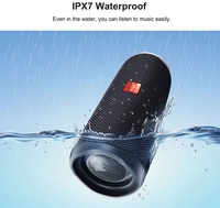 Haut-parleur portable étanche de forme ronde pour extérieur, compatible Bluetooth 5.0, avec batterie incluse, accessoires inclus
