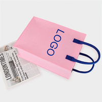 Sac de courses écologique réutilisable en feutre non tissé avec poignée longue, motif imprimé personnalisé, sac de transport pour vin recyclable, pour supermarché