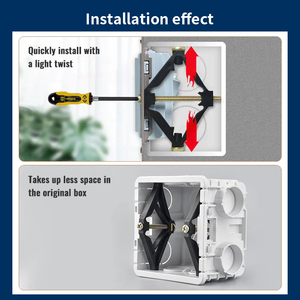 Pano.V 86-Type Boîtier de fixation rhombique en nylon pour interrupteurs et prises, et support de fixation pour boîtier encastré - Product Image 3