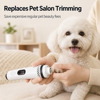 Lime à ongles rechargeable pour chien avec aspiration anti-poussière, design sans dépoussiérage pour garder le sol propre, pour chiens et chats, outil de soin des griffes sans désordre