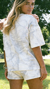 Custom Casual Camo Print Oversized T <strong>Shirt</strong> <strong>and</strong> <strong>Shorts</strong> <strong>Set</strong> for <strong>Women</strong> Manufacturer Loose Fit Summer Two Piece Loungewear Outfits - Product Image 2