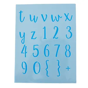 15*19.5cm 6 Designs In 1 Pack Plastic Alphabet Stencils For Painting