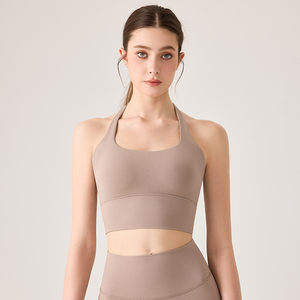 High Quality Brand New Backless Twisted Sports Square <b>Neck</b> Neckholder Top for Workout - Product Image 2
