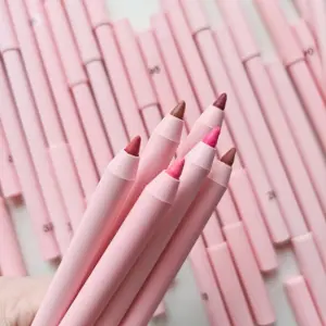 Nhãn Hiệu Riêng Mỹ Phẩm Màu Hồng Lipliner Lip Lót Trang Điểm Vegan Tàn Ác Miễn Phí Không Thấm Nước Lâu Dài Matte Kem Bút Chì