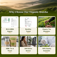 Poudre de Matcha Biologique USDA EU Certifiée HALAL NOP de Qualité Cérémoniale en Boîte Métallique pour Vente en Gros sous Marque Privée