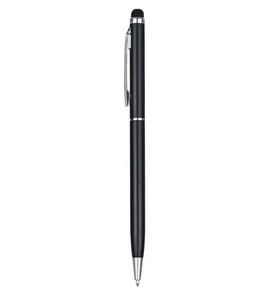 Stylo publicitaire tactile capacitif en métal deux-en-un haut de gamme, pointe bille 1,0 mm, encre noire/bleue/rouge, cadeau promotionnel, stylo mobile - Product Image 1