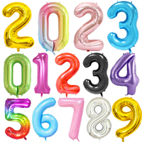 Ballons avec chiffres et lettres or et rose, 5 pièces, 16, 32, 40 pouces, en aluminium, remplissage à hélium, pour anniversaire