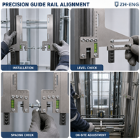 Outil d'alignement et de nivellement de rail de guidage d'ascenseur de type T avec un design moderne pour une utilisation dans les villas et les hôtels, en acier inoxydable