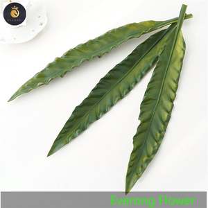 EV T116 Wholesale Price Single Artificial Green Fern Leaves Real Touch PU Greenery Hotel Decoration - Product Image 1