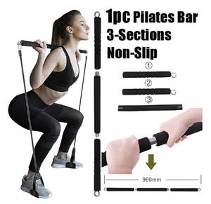 <span class=keywords><strong>Kit</strong></span> de 11 cordes <span class=keywords><strong>élastiques</strong></span> en latex d'exercice de gymnastique directement personnalisé en usine Kits de <span class=keywords><strong>bandes</strong></span> de résistance 150LB/250LB avec barre de Pilates - Product Image 4