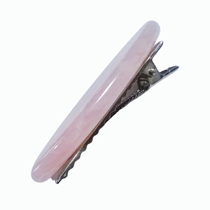Barrettes en quartz rose pour femmes, pinces à cheveux et épingles décoratives, accessoires pour cheveux - Product Image 1