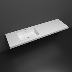 Lavabo Cuadrado Elegante de Cerámica Blanca con Borde Delgado, Lavabo Esquinero Moderno y Ecológico para Baños Compactos - Product Image 2