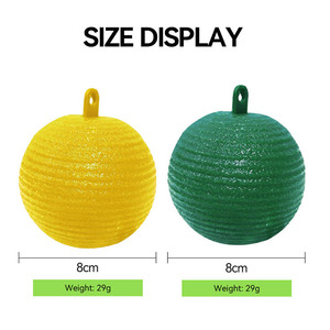 กับดักแมลงวันผลไม้แบบเหนียว รูปทรงลูกบอล สำหรับแขวนในสวน กำจัดแมลงศัตรูพืชบนต้นไม้ผลไม้ ใช้ซ้ำได้ ทนทานต่อสภาพอากาศ - Product Image 5