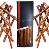 Wild Wolf 12-inch Beef Bully Sticks (8oz./~5 Batang) Tulang Kunyah Anjing Sehat Alami Tahan Lama Rendah Bau Ketebalan Campuran
