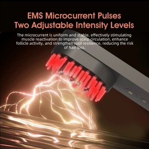 Peigne de massage EMS pour le cuir chevelu, applicateur de médicaments, peigne rouge, masseur capillaire à air, lumière rouge de haute qualité pour la repousse des cheveux - Product Image 4