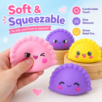 Jouet anti-stress Kawaii en forme de dumpling, doux et à récupération lente, jouet à presser coloré en forme de dessin animé pour cadeaux en gros