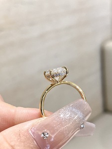 Bague de fiançailles et de mariage Xinfly 2026 Au750 Or 18 carats avec diamant ovale de 1 carat cultivé en laboratoire, bijoux personnalisés pour femmes - Product Image 4