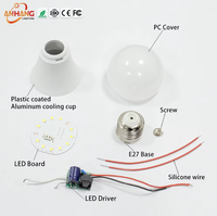 Kit d'assemblage d'ampoules LED B22 B27 7W 9W 15W 18W Haute Puissance AC160-265V Économie d'Énergie Vente Directe Usine