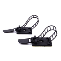 Sangles réglables avec clip en nylon PA66 ignifuge 94V-2 certifié ROHS, clips de gestion de câbles autocollants