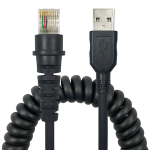 Cable de datos de escáner de código de barras USB recto en espiral de 2M para Honeywell HHP 3800G <span class=keywords><strong>4600G</strong></span> 4800 - Product Image 3