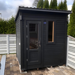 Sauna extérieur en bois Triunity Sauna, luxe moderne, quatre personnes, avec chauffage à vapeur humide - Product Image 6