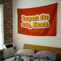 Impression numérique double face tissu 3x5 drapeau mural en polyester personnalisé pour la promotion
