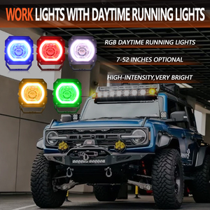 Mới zhenxin bán buôn tùy chỉnh RGB <span class=keywords><strong>LED</strong></span> Pods lái Xe Sương Mù Ánh Sáng 32/48 inch có thể liên kết Spotlight 24V UTV ATV 6500 lumens 480W - Product Image 2