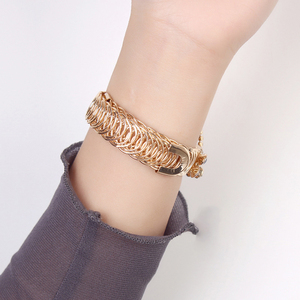 Moda splendidi cristalli di lusso orologio da donna lucido Set elegante Reloj Mujer orologi al quarzo oro Oem - Product Image 5