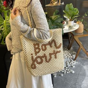 Hot Sale Custom Logo Large Capacity Straw <b>Tote</b> <b>Bags</b> Handmade Woven Beach <b>Bag</b> Water Resistant Open Closure Type for <b>Summer</b> Autumn - Product Image 3