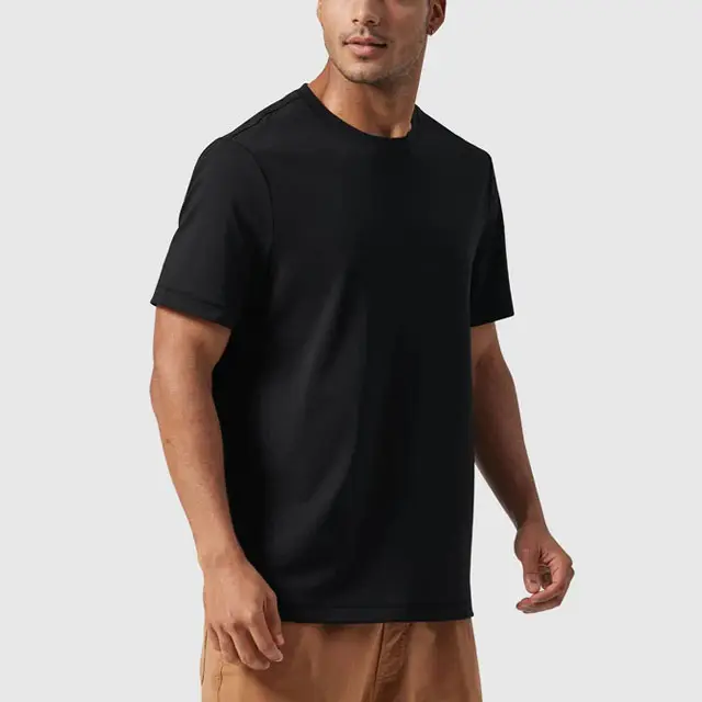 남성 테크 티셔츠 100% 면 물 음료 발수제 속옷 컴포트 여름 티셔츠