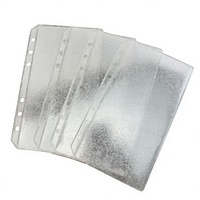 Fundas para Carpeta A5 A6 A7, Bolsas para Hojas Sueltas, Bolsa Transparente de PVC con Purpurina, Carga Lateral, Carpeta de Plástico Impermeable para Dinero en Efectivo