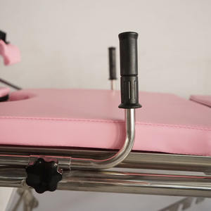 मैनुअल प्रसूति स्त्री रोग तालिका श्रम कुर्सी अस्पताल वितरण बिस्तर कारखाने के पैर धारकों के साथ सीधी बुनियादी स्त्री रोग चेयर - Product Image 3