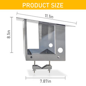 Comedero para Pájaros JH-Mech, Soporte para Montar en Postes, Atrae Cardenales y Pájaros Gorriones, Estación de Alimentación de Metal para Aves - Product Image 2