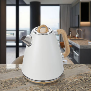 Bouilloire électrique sans fil Ousheng rétro en acier inoxydable de qualité alimentaire avec fenêtre de visualisation de l'eau, utilisation domestique, arrêt automatique, anti-ébullition à sec - Product Image 2