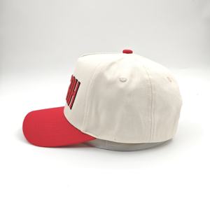 Casquette de baseball unisexe 5 panneaux en Oxford à pois avec logo brodé personnalisé de haute qualité et design structuré en maille respirante découpée au laser - Product Image 4