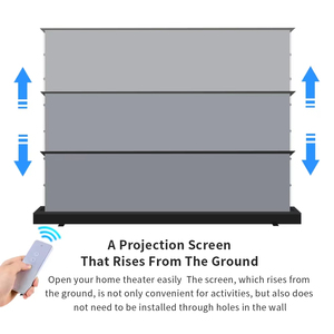 150'' Black Diamond ALR <strong>Roll</strong> <strong>up</strong> Projection <strong>Screen</strong> 4K HD Motorized Floor Rising Projector <strong>Screen</strong> for Long-Throw Projector - Product Image 5