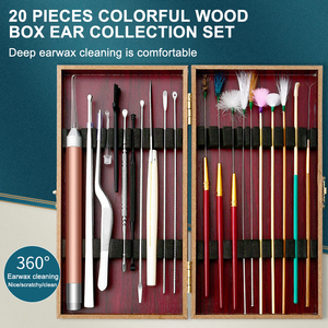Produits les plus vendus 2024 Clean Earwax Earpick Professional 20 PCS Coffret en <span class=keywords><strong>bois</strong></span> Outils de Earpick visibles sans fil pour le massage des <span class=keywords><strong>oreilles</strong></span> - Product Image 2
