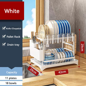 Égouttoir à vaisselle multifonctionnel en fonte pour comptoir, support de <span class=keywords><strong>rangement</strong></span> pour bols, couverts et tasses, pour évier de cuisine et armoire - Product Image 4