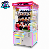 Machine à griffes à monnayeur, jeu d'arcade avec éclairage néon LED, pour la capture de poupées et jouets en peluche, pour centres commerciaux, vente en gros