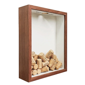 Home Decor Wine Cork Holder Wooden Wine Cork <strong>Shadow</strong> <strong>Box</strong> Display Case <strong>Frame</strong> Collection <strong>Box</strong> Wood Memory Keepsake <strong>Box</strong> - Product Image 1