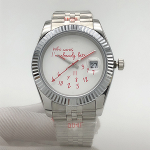 Who Cares <span class=keywords><strong>I</strong></span> AM Already Late <span class=keywords><strong>Watch</strong></span> 36/39mm DIY自動機械式マンウォッチ防水腕時計 - Product Image 5